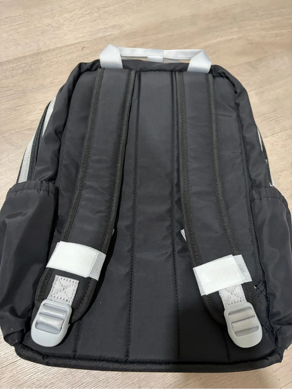 Athleta Black Backpack with Light Gray Accents